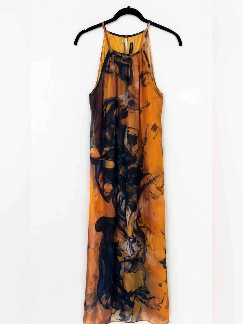 Walter Baker Abstract Print Halter Maxi Dress Resort Boho XS